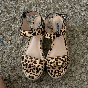 Steve Madden cheetah platform sandals
